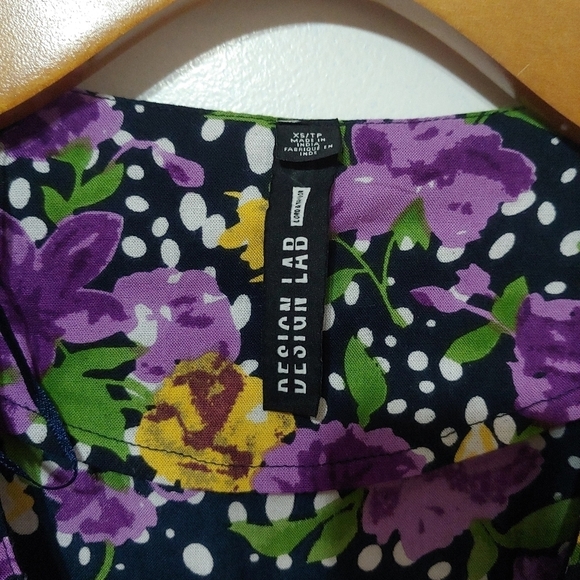 Design Lab Purple Floral Dress, XS - Picture 5 of 16